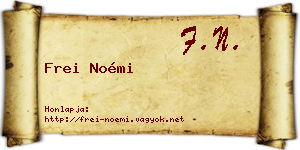 Frei Noémi névjegykártya
